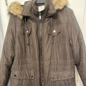 Croft & Barrow Women's Brown Quilted Coat Size 1X